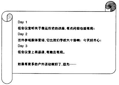 一次月考) 假如你在暑假期间参加了一个英语夏