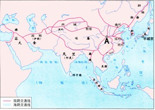( )唐朝对外交通发达.当时最大的外贸港口是 A