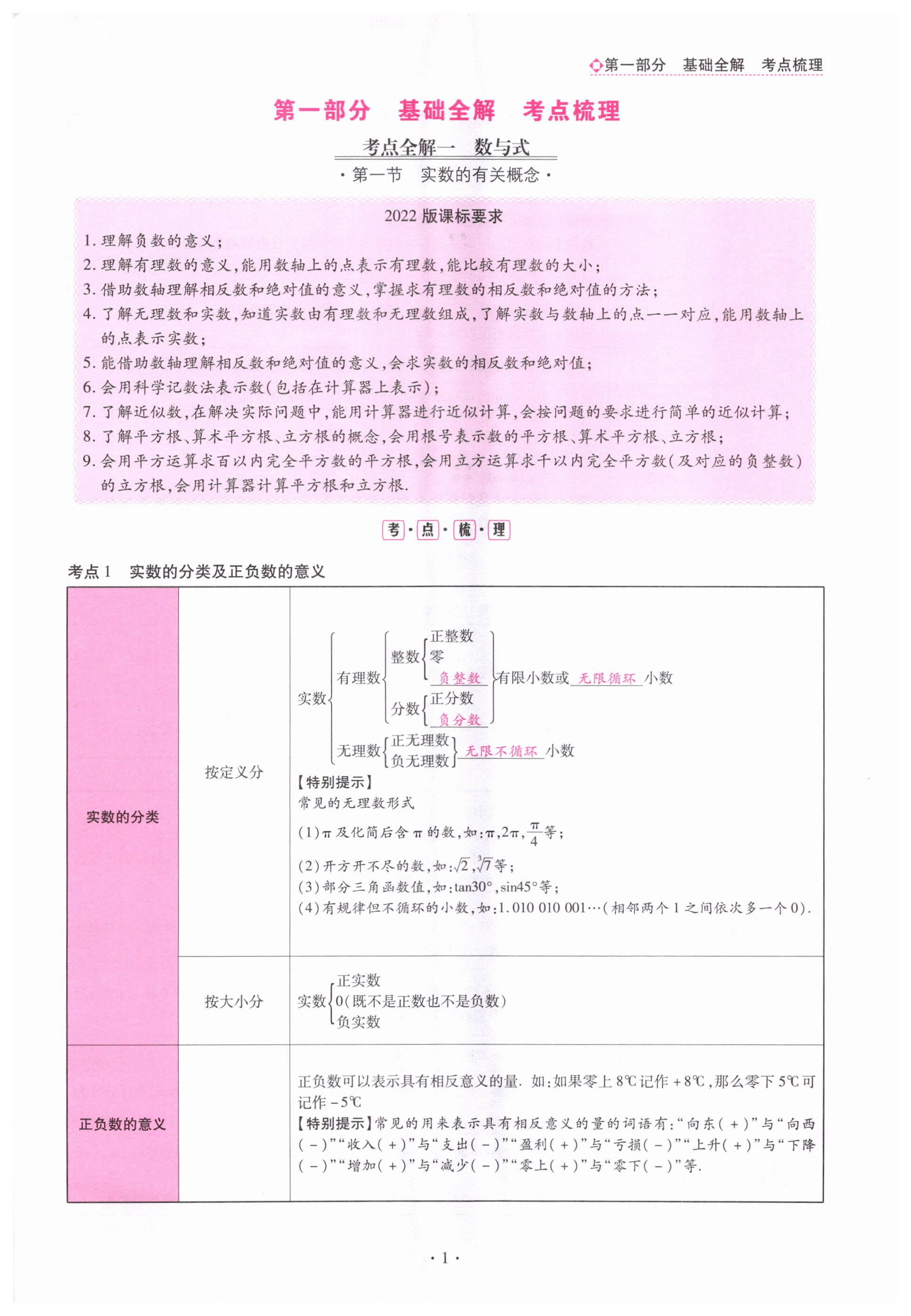 2023年中考总复习现代教育出版社数学四川专版 第1页