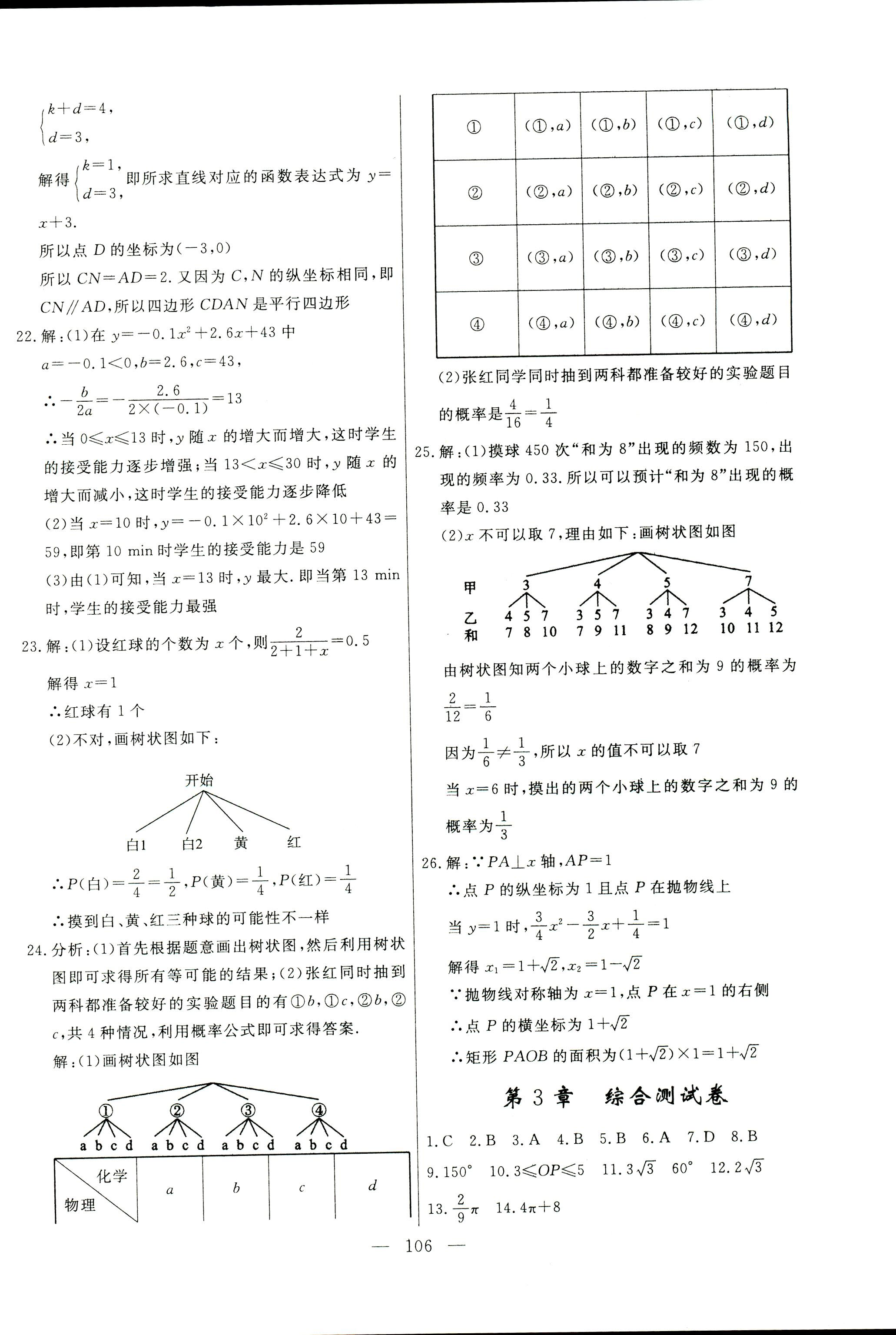 2017年花山小狀元學(xué)科能力達(dá)標(biāo)初中生100全優(yōu)卷九年級(jí)數(shù)學(xué)浙教版 第14頁(yè)