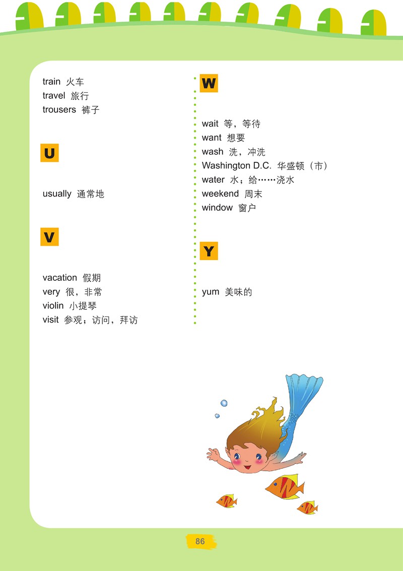 词汇表(Page86)