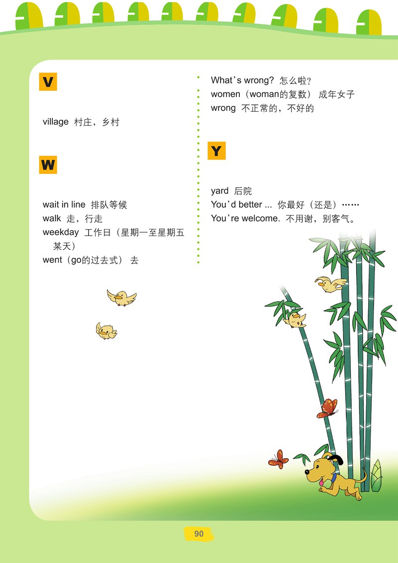 词汇表(Page90)