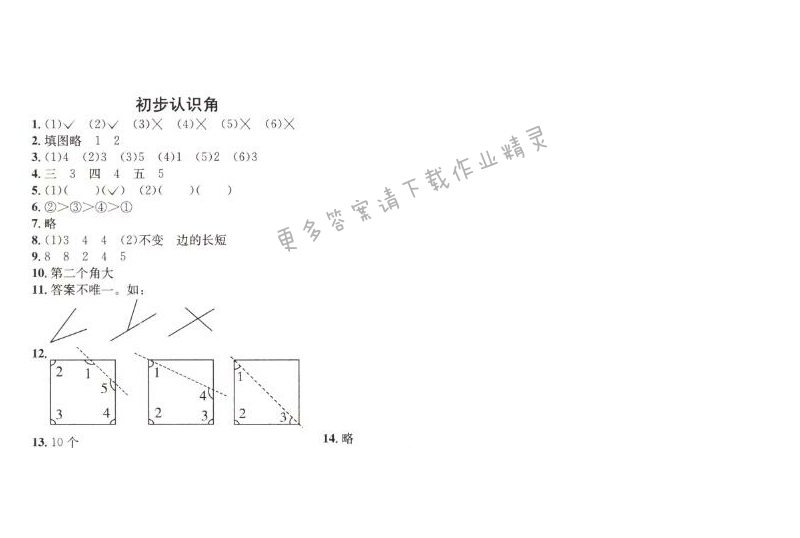 初步认识角