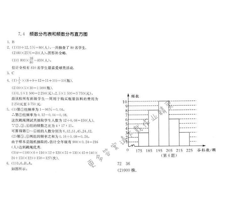 频数分布表和频数分布直方图