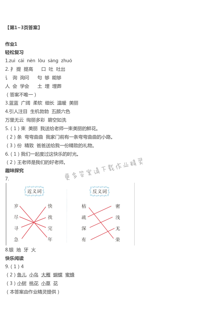 2021年七彩假日快樂假期暑假作業(yè)二年級語文人教版 第1頁