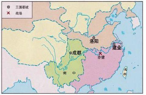 (2006年宜昌市)识读《三国鼎立形势图》,位于北方的政权是