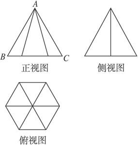 一个几何体的三视图如下图所示,其中正视图中△abc是边长为2的正三角