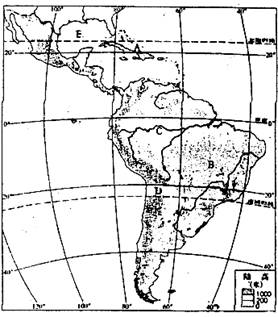 读拉丁美洲地形图,完成下列各题图片