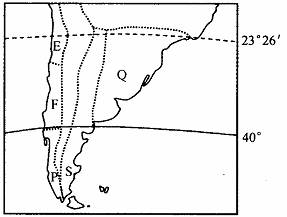 读下面某区域气候分布图.回答下题. Q地气候类