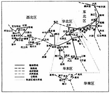 ①全程为管道运输 ②全程为铁路运输 ③铁路运输转内河航运 ④陇海线