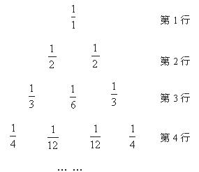 得到一个如图所示的分数三角形,称莱布尼茨三角形