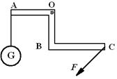 17.如图所示,是一个z形杠杆,请在图中画出力f对支点o的力臂l.