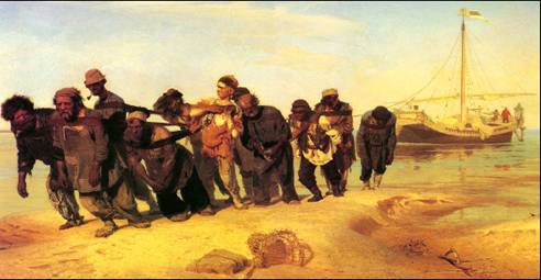 是19世纪俄国批判现实主义画家列宾的力作.它反映出当时的俄国 [ ]A.水上交通运输发达B.沙皇重视发展国内交通C.工业革命还未展开D.交通运输水平十分落后 题目和参考答案