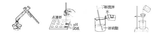 加热液体 b.测定溶液ph c.稀释浓硫酸 d.