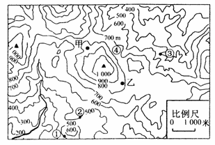 其中一个山峰目测距离约2km(只考虑图示范围内的地形"