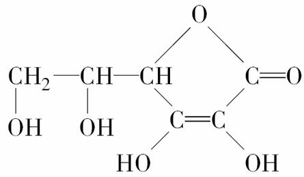 (1)维生素c的结构简式如下图,它的分子式是________.