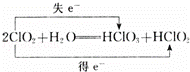 二氧化氯溶于水的反应方程式2clo 2 h 2o═hclo 3 hclo 2,请标明电子