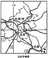 在北京交汇的铁路③分别是