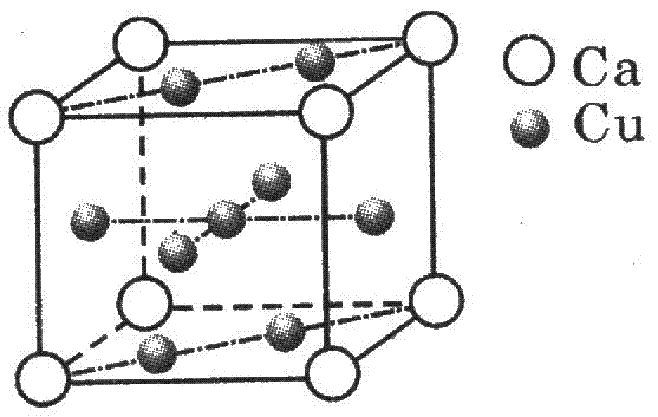 (2)如图是金属ca和cu所形成的某种合金的晶胞结构示意