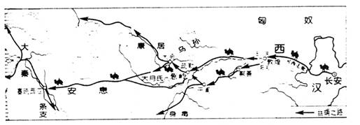 34,读图:汉代丝绸之路