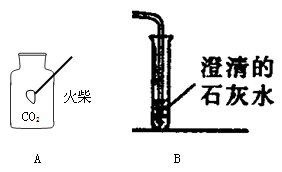 表示二氧化碳检验的操作的是.给氧气验满.应把 的火柴放在瓶口.