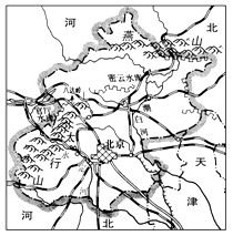 北京及其周围地区的地势特点是( )A.南高北低B