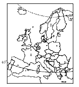 读欧洲西部地区国家分布图.完成下列要求. ①将