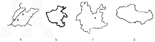 b.c.d四省区轮廓图.完成下列问题(1 是我国人口最多的省区.
