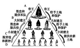 下图反映了欧洲中世纪的什么制度A.分封制 B.封建等级制 C.宗法制 D.采邑制--精英家教网--