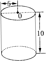 求下面圆柱的表面积.(单位:厘米)