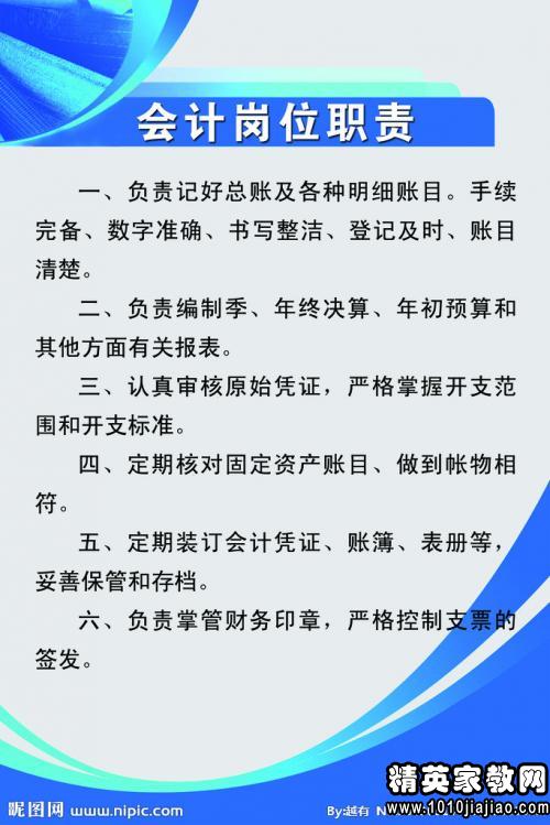 酒店餐饮财务出纳岗位职责说明书