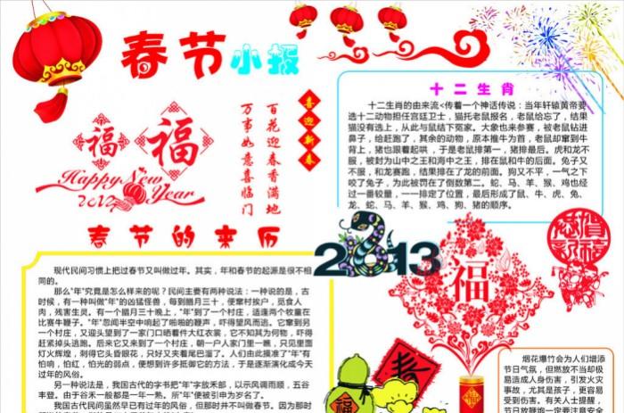 春节手抄报资料:年画