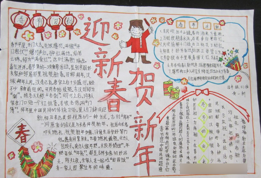 喜迎新年手抄报素材