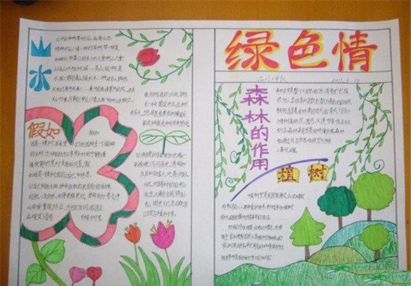 2016简单的植树节手抄报大全