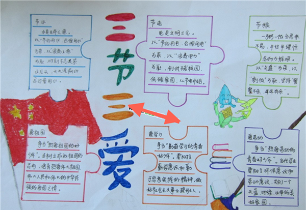 三节三爱手抄报内容