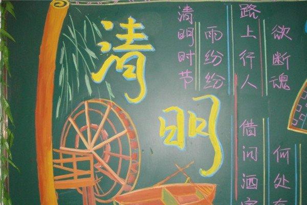 雷锋清明节黑板报版面设计图