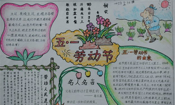 五一劳动节手抄报边框
