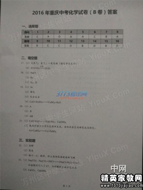 2016初中家长评语精选