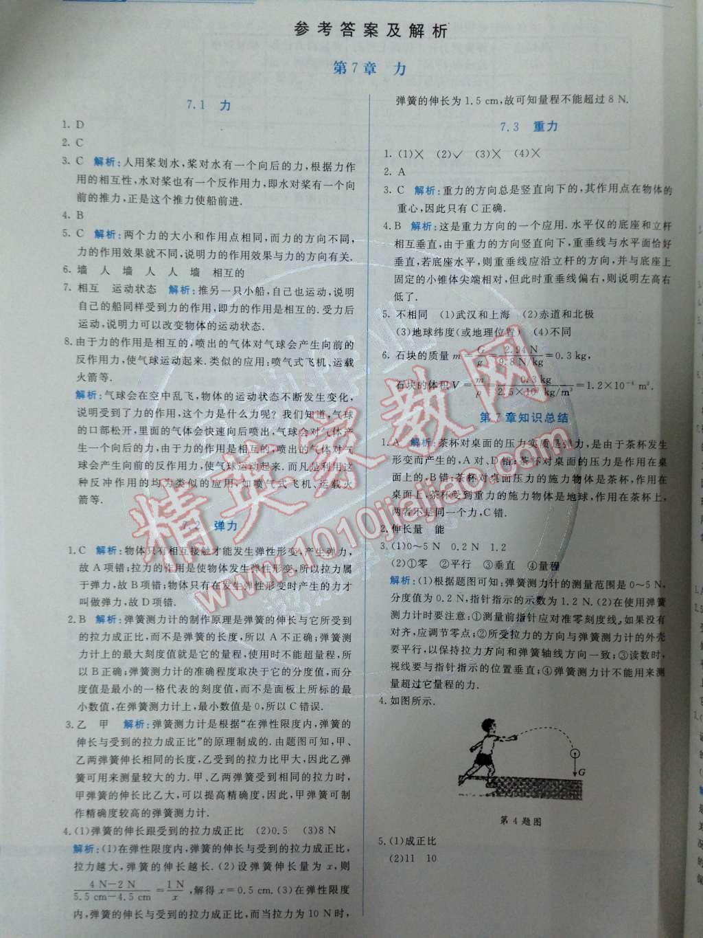 2014年1加1輕巧奪冠同步講解八年級物理下冊人教版金版 第1頁