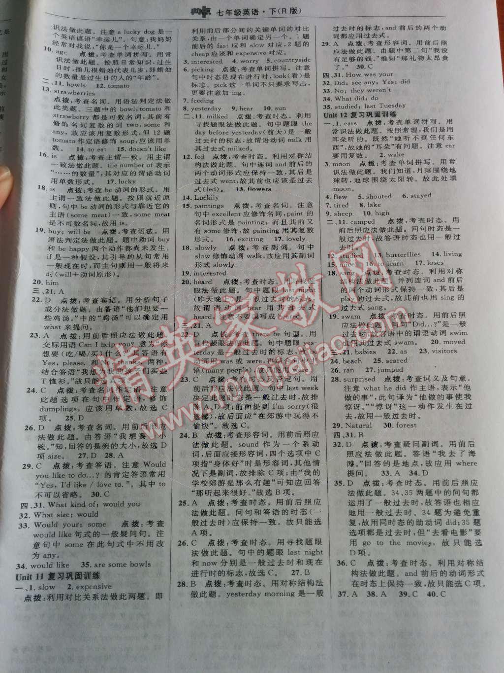 2014年綜合應(yīng)用創(chuàng)新題典中點(diǎn)七年級(jí)英語(yǔ)下冊(cè)人教版 期末復(fù)習(xí)鞏固訓(xùn)練第78頁(yè)