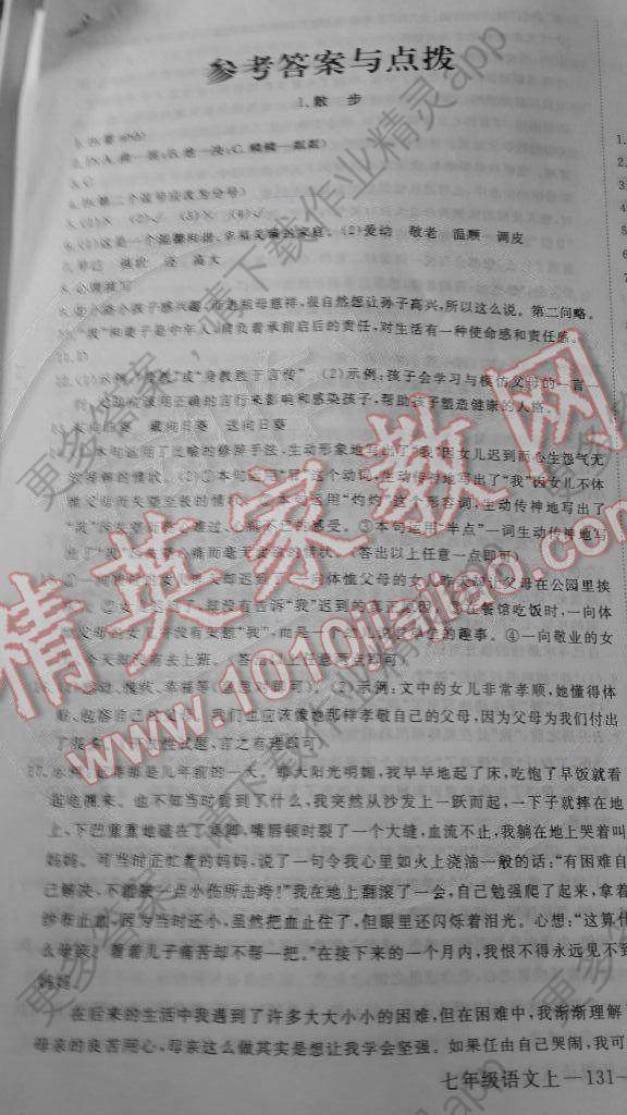2014年学练优创优学案上册大全七年级初中人记叙文语文初中图片