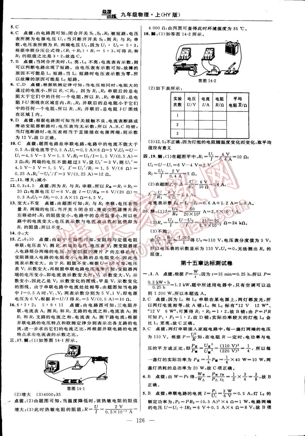 2014年點(diǎn)撥訓(xùn)練九年級(jí)物理上冊(cè)滬粵版 第4頁(yè)