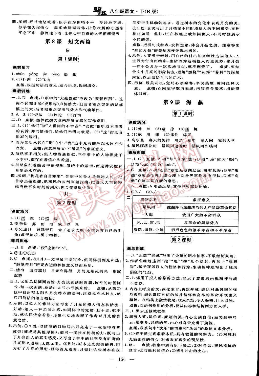 2015年點撥訓練八年級語文下冊人教版 第10頁