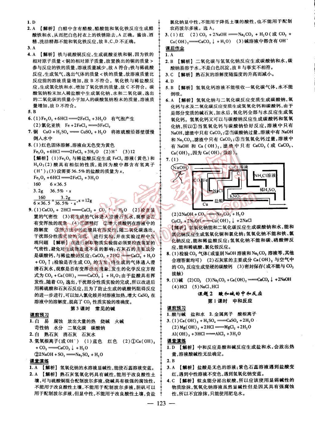 2015年黃岡創(chuàng)優(yōu)作業(yè)導(dǎo)學(xué)練九年級化學(xué)下冊人教版 第9頁