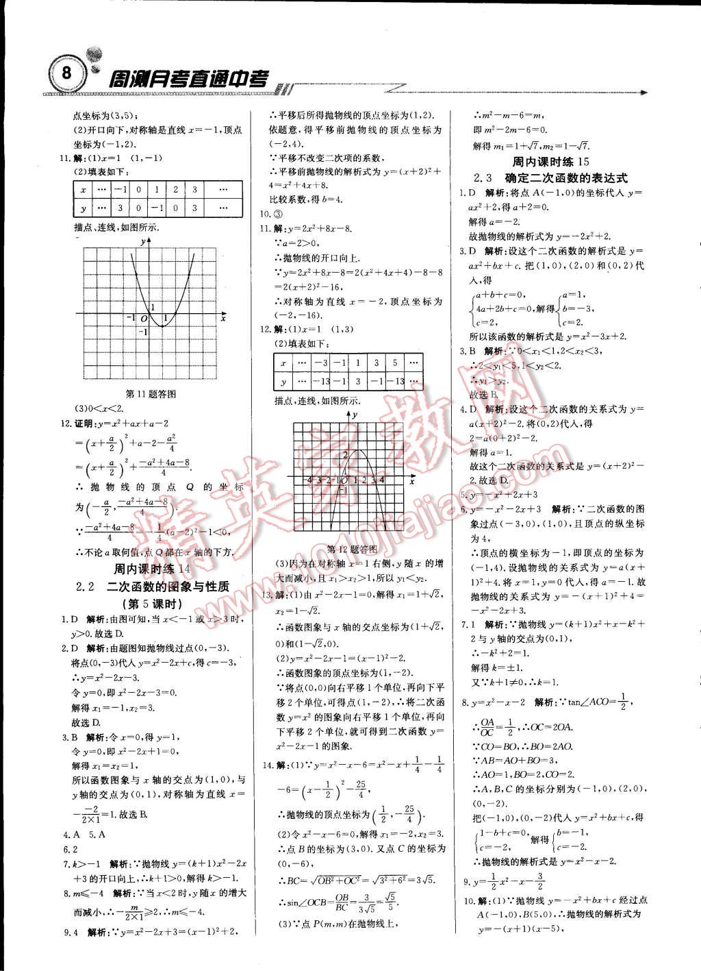 2015年輕巧奪冠周測(cè)月考直通中考九年級(jí)數(shù)學(xué)下冊(cè)北師大版 第7頁(yè)