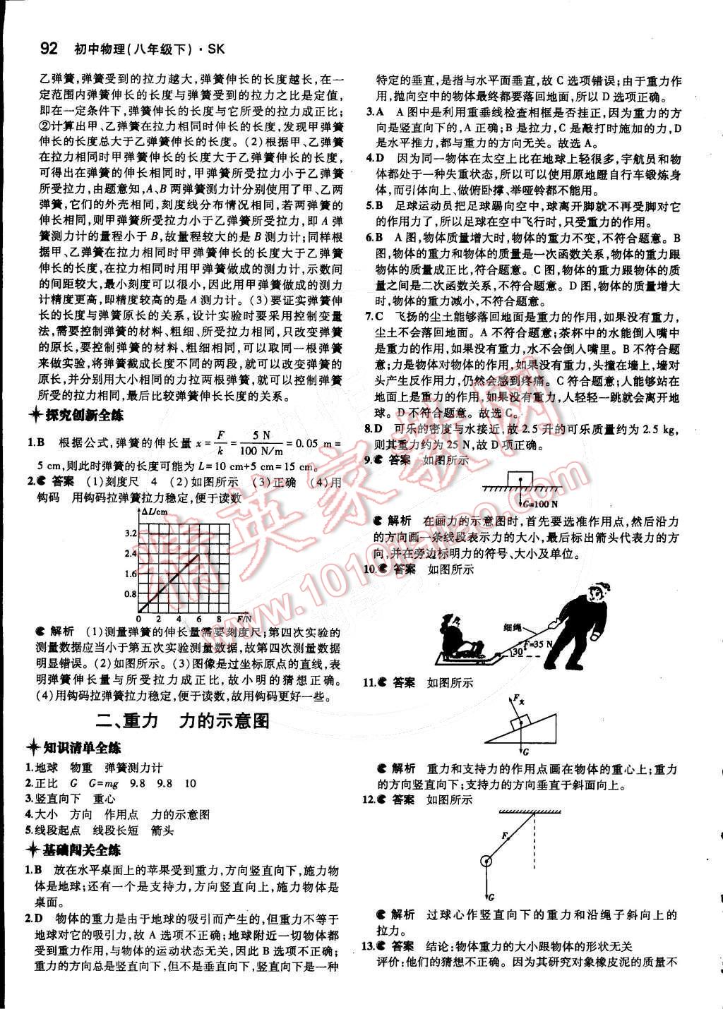 2015年5年中考3年模擬初中物理八年級(jí)下冊(cè)蘇科版 第八章 力第44頁(yè)