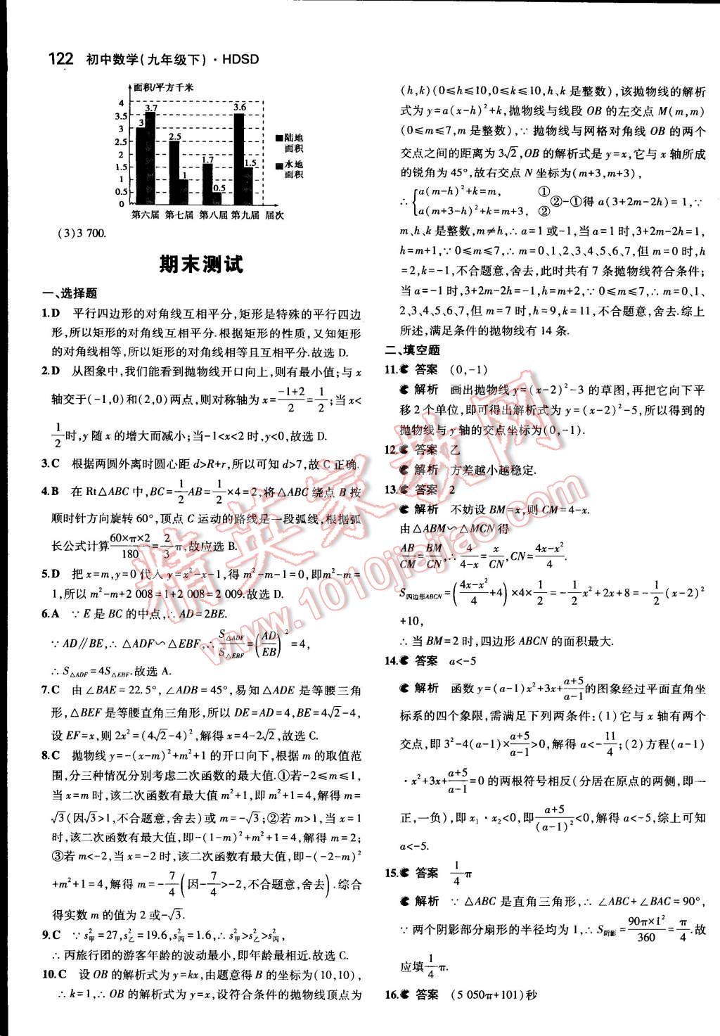 2015年5年中考3年模擬初中數(shù)學(xué)九年級下冊華師大版 第7頁