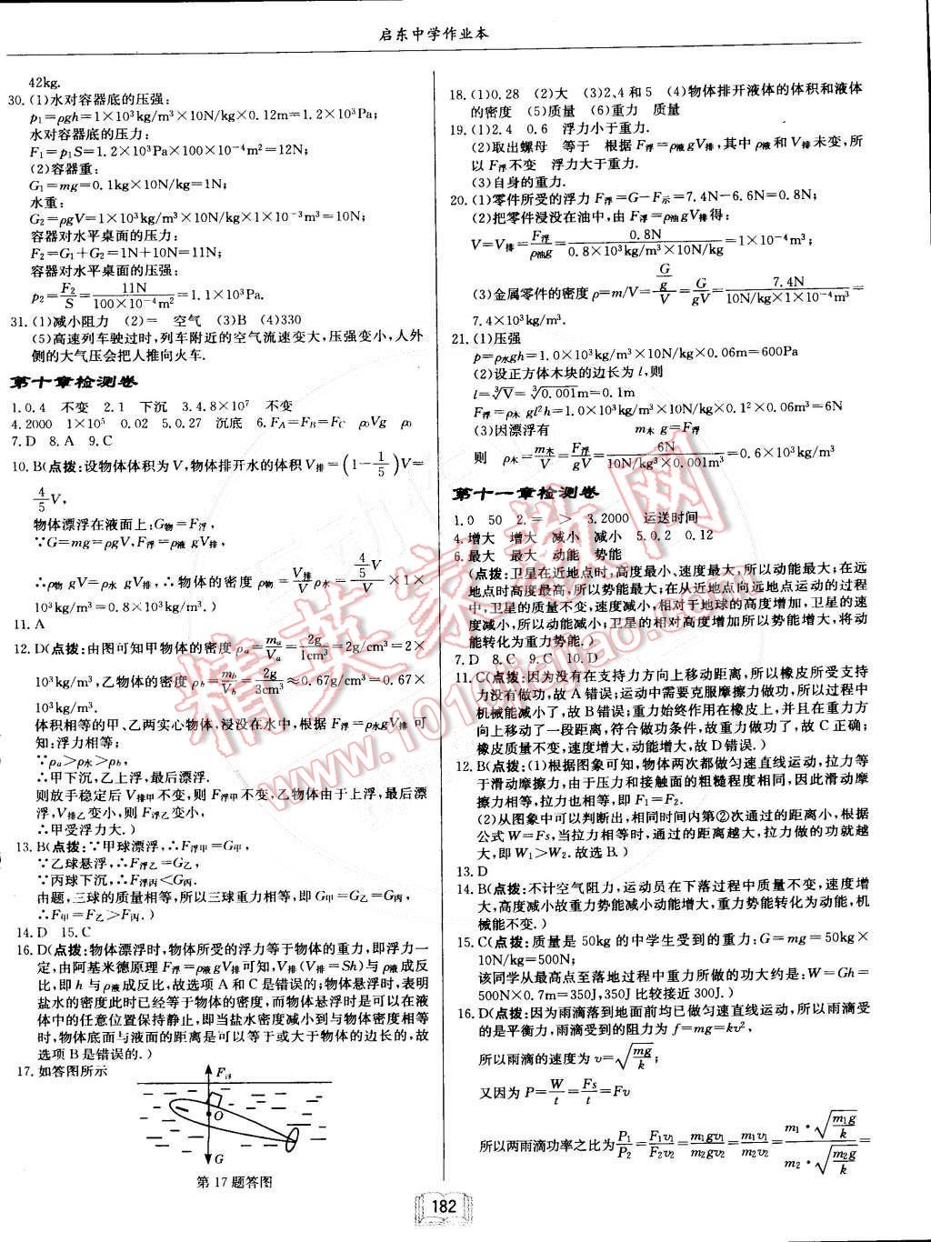 2015年啟東中學作業(yè)本八年級物理下冊人教版 第22頁