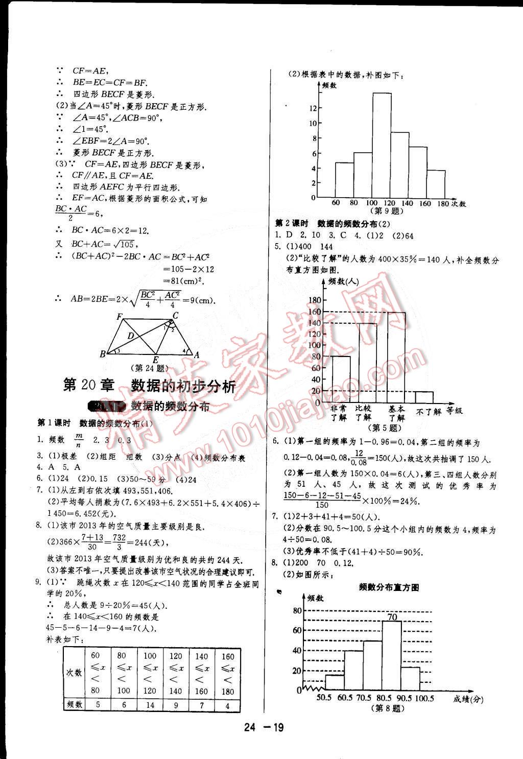 2015年1課3練單元達(dá)標(biāo)測試八年級數(shù)學(xué)下冊滬科版 第19頁