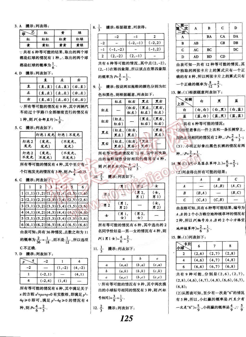 2014年全優(yōu)課堂考點集訓(xùn)與滿分備考九年級數(shù)學(xué)全一冊下冀教版 第25頁